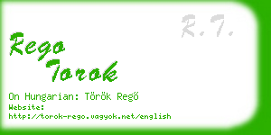 rego torok business card