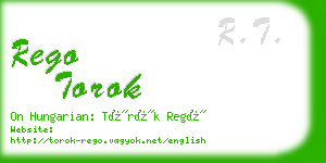rego torok business card